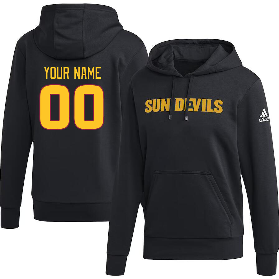 Custom Arizona State Sun Devils Name And Number Hoodie-Black
